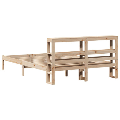 Bed Frame without Mattress 140x200 cm Solid Wood Pine