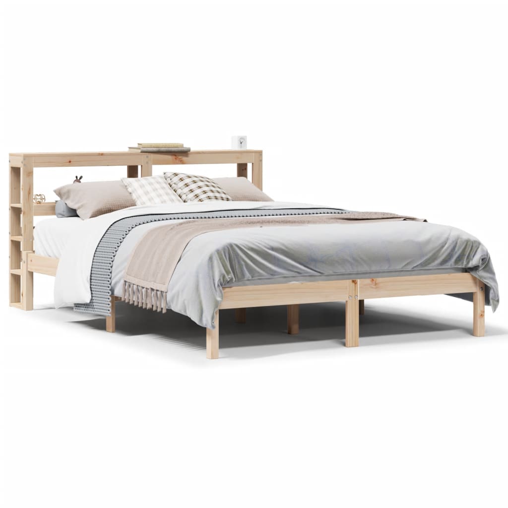 Bed Frame without Mattress 150x200 cm King Size Solid Wood Pine