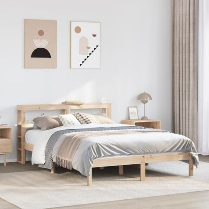 Bed Frame without Mattress 150x200 cm King Size Solid Wood Pine