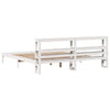 Bed Frame without Mattress White 200x200 cm Solid Wood Pine