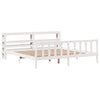 Bed Frame without Mattress White 200x200 cm Solid Wood Pine