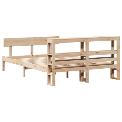 Bed Frame without Mattress 120x190 cm Small Double Solid Wood Pine