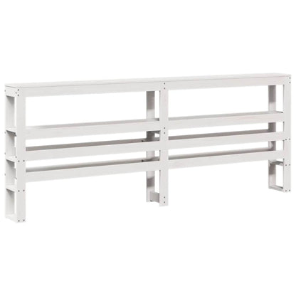 Bed Frame without Mattress White 180x200 cm Super King Solid Wood Pine