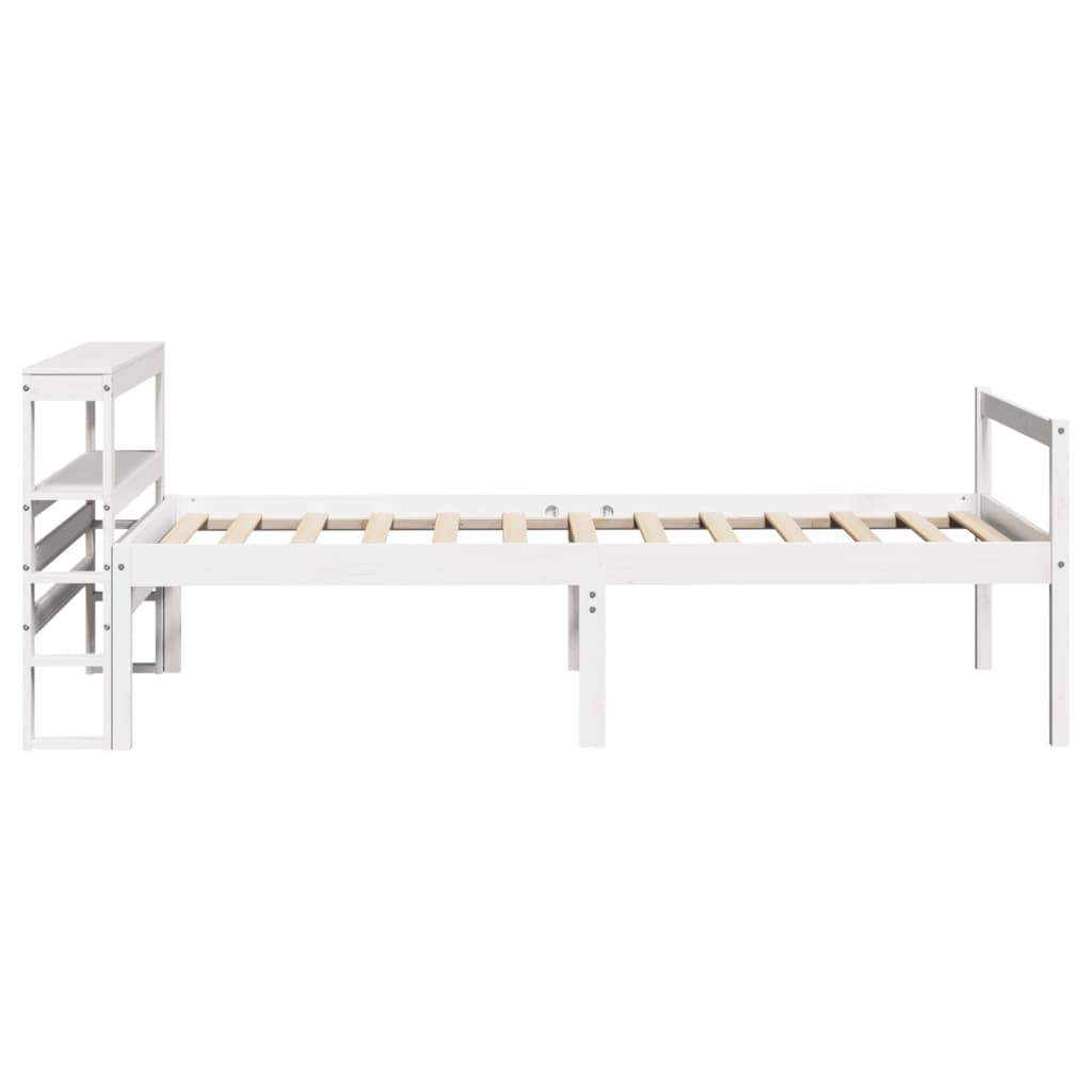 Senior Bed with Headboard without Mattress White 75x190 cm