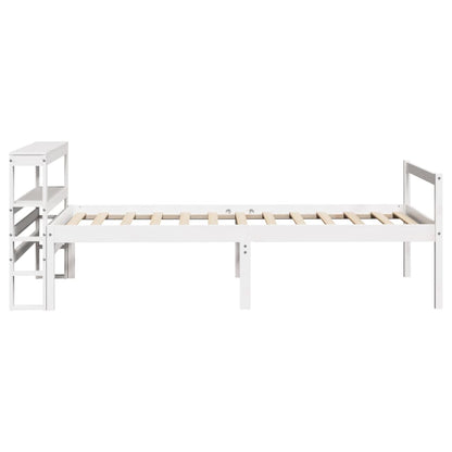 Senior Bed with Headboard without Mattress White 75x190 cm