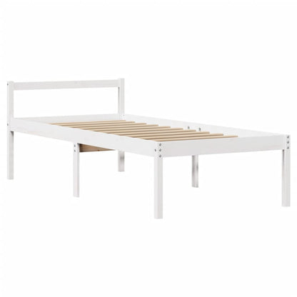 Senior Bed with Headboard without Mattress White 75x190 cm