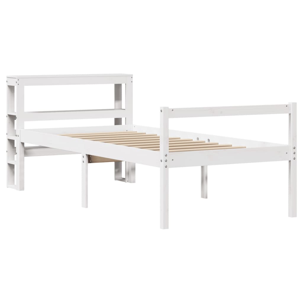 Senior Bed with Headboard without Mattress White 90x190 cm
