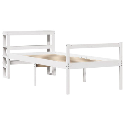 Senior Bed with Headboard without Mattress White 90x190 cm