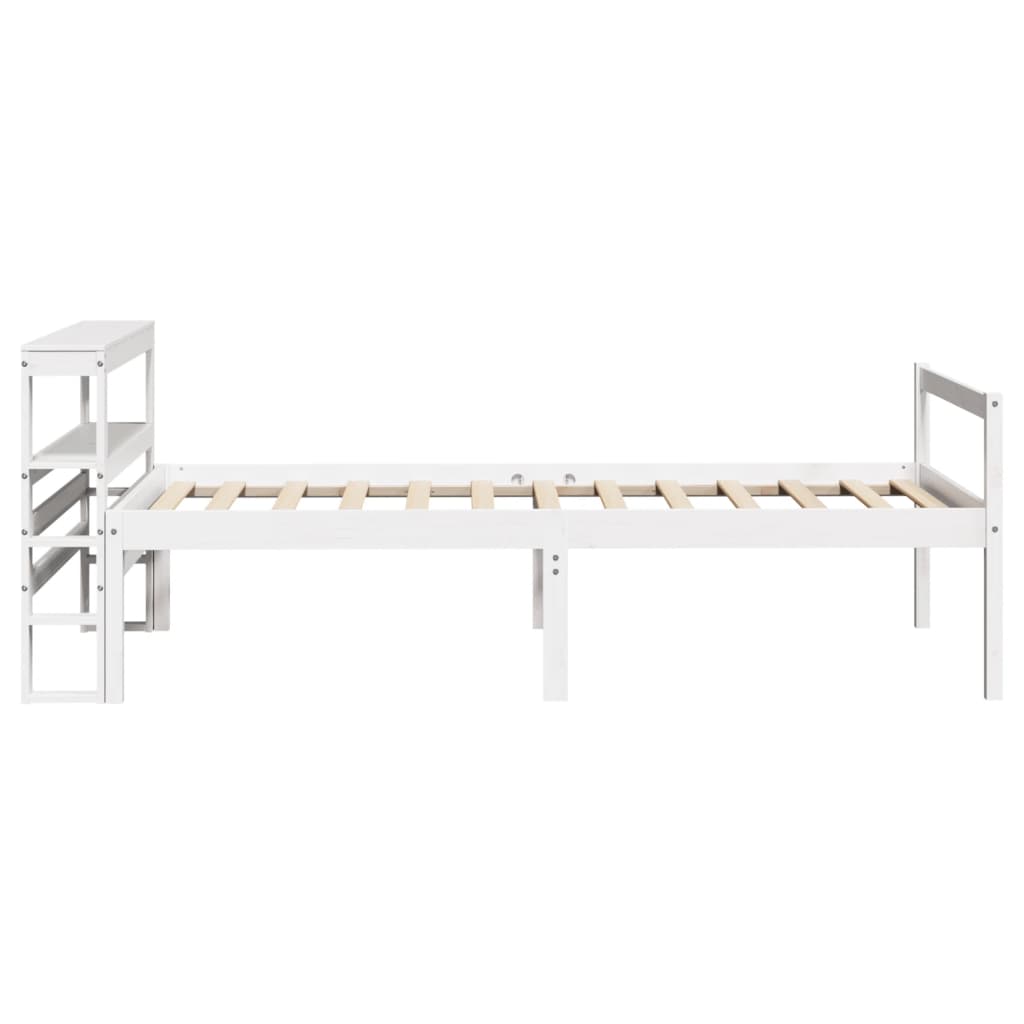 Senior Bed with Headboard without Mattress White 90x190 cm