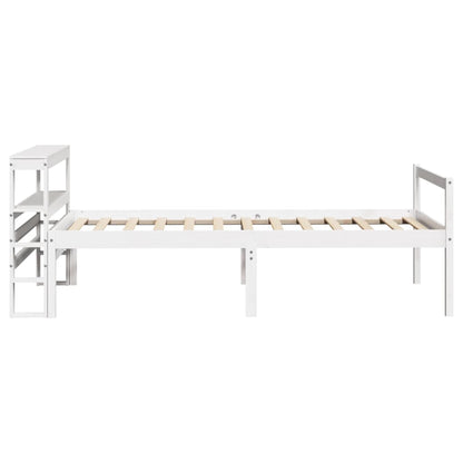 Senior Bed with Headboard without Mattress White 90x190 cm