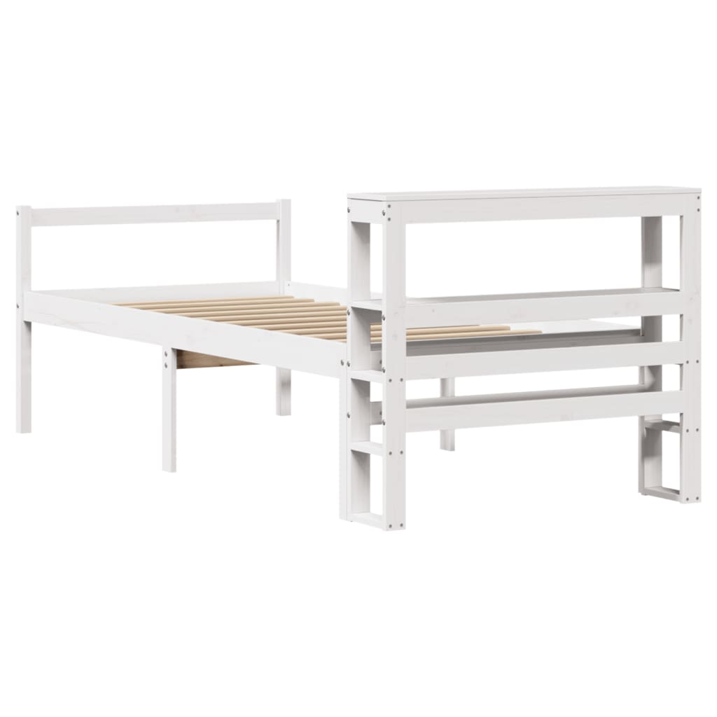 Senior Bed with Headboard without Mattress White 90x190 cm