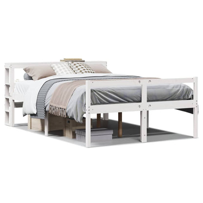 Senior Bed with Headboard without Mattress White 120x190 cm