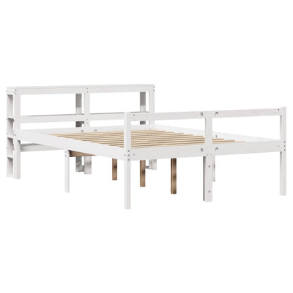 Senior Bed with Headboard without Mattress White 120x190 cm