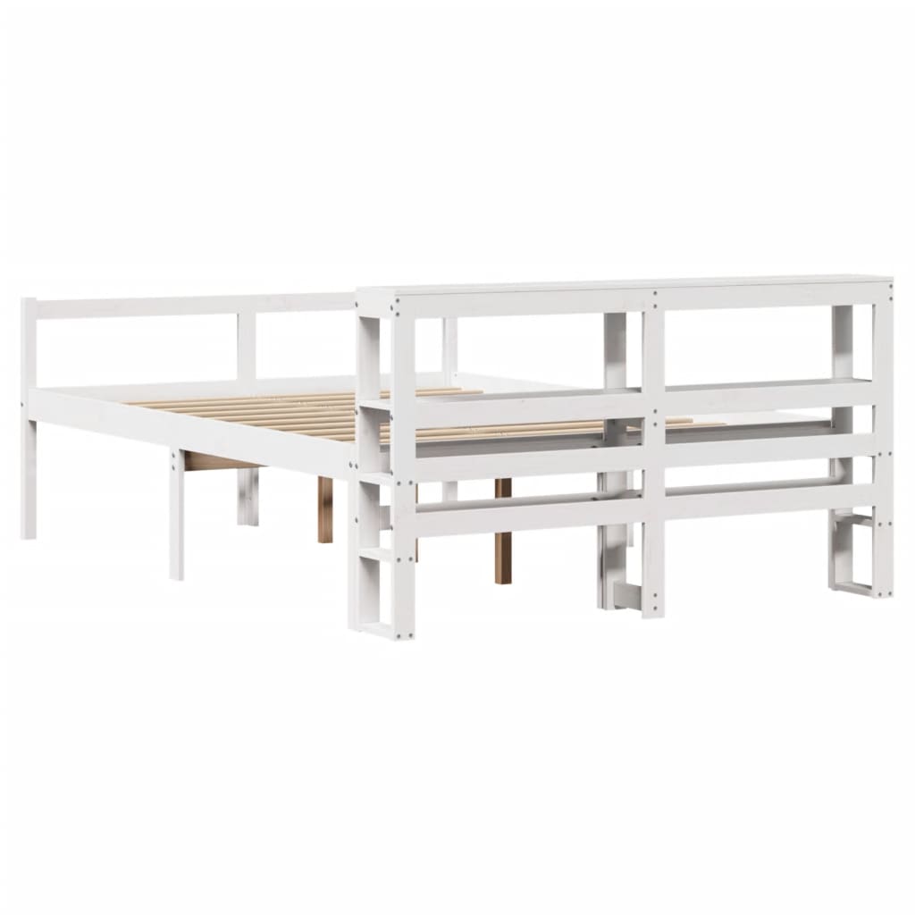 Senior Bed with Headboard without Mattress White 120x190 cm