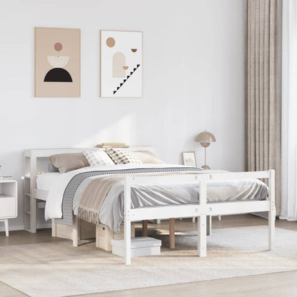 Senior Bed with Headboard without Mattress White 120x190 cm