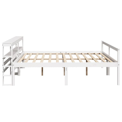 Senior Bed with Headboard without Mattress White 200x200 cm