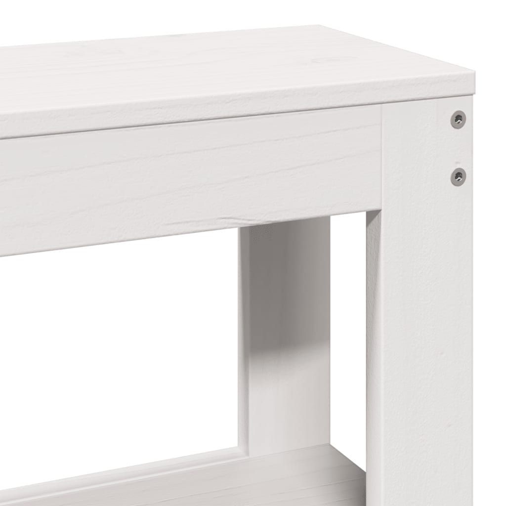 Senior Bed with Headboard without Mattress White 200x200 cm