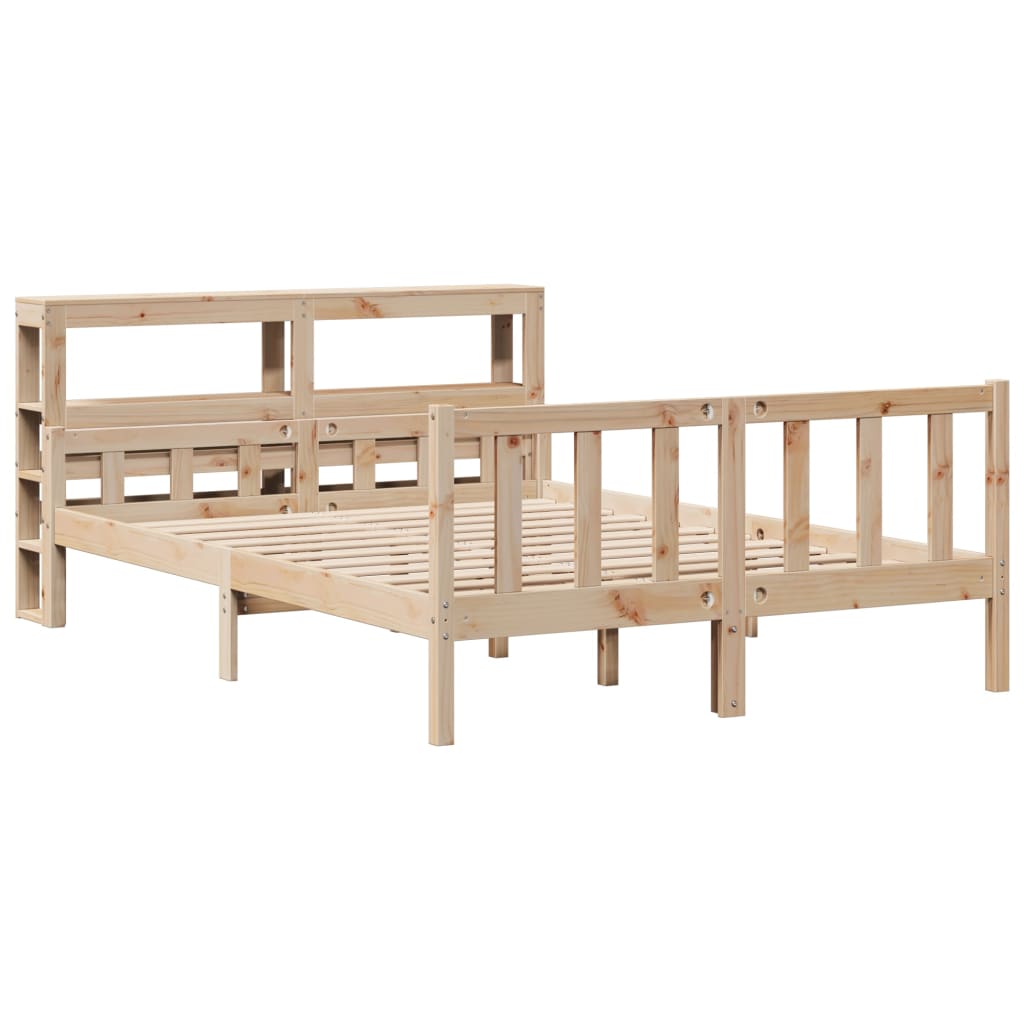Bed Frame without Mattress 120x190 cm Small Double Solid Wood Pine