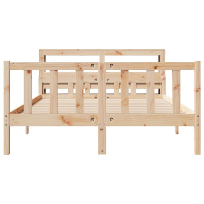 Bed Frame without Mattress 120x190 cm Small Double Solid Wood Pine