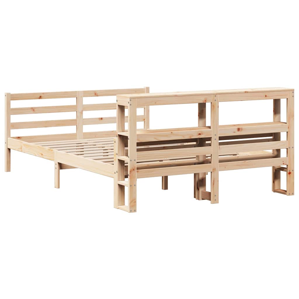 Bed Frame with Headboard without Mattress 140x190 cm
