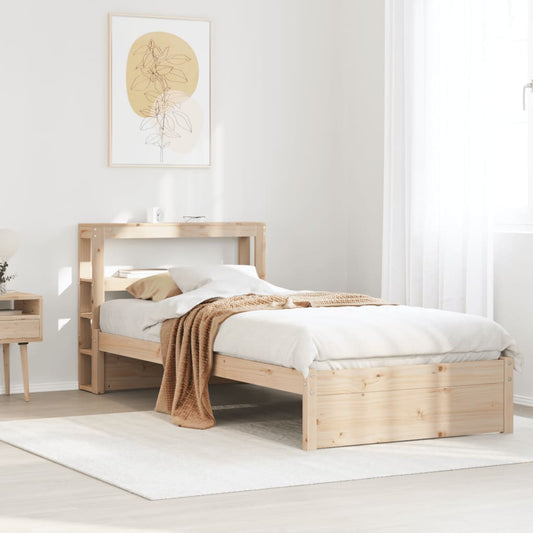 Bed Frame with Headboard without Mattress 75x190 cm