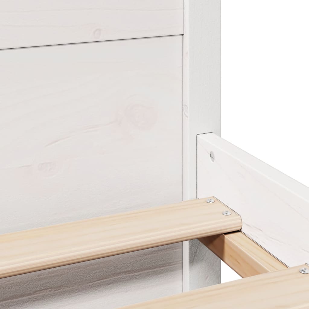 Bed Frame with Headboard without Mattress White 90x190 cm Single