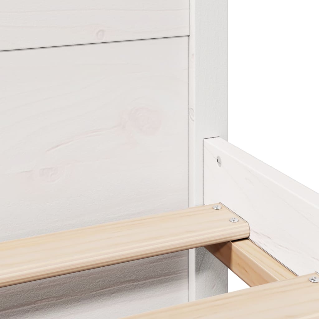 Bed Frame with Headboard without Mattress White 180x200 cm Super King