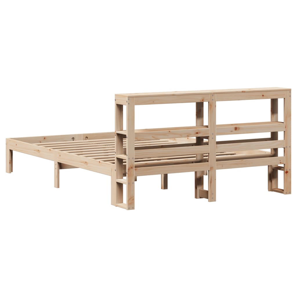 Bed Frame with Headboard without Mattress 140x190 cm