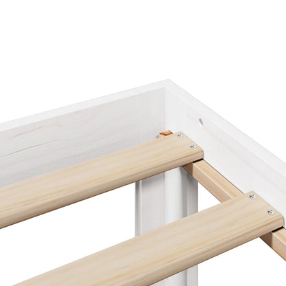 Bed Frame with Headboard without Mattress White 180x200 cm Super King