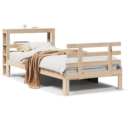 Bed Frame with Headboard without Mattress 75x190 cm Small Single