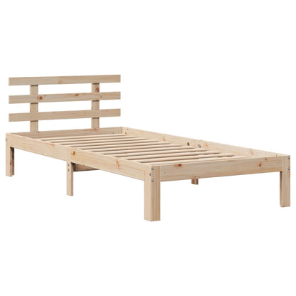 Bed Frame with Headboard without Mattress 75x190 cm Small Single