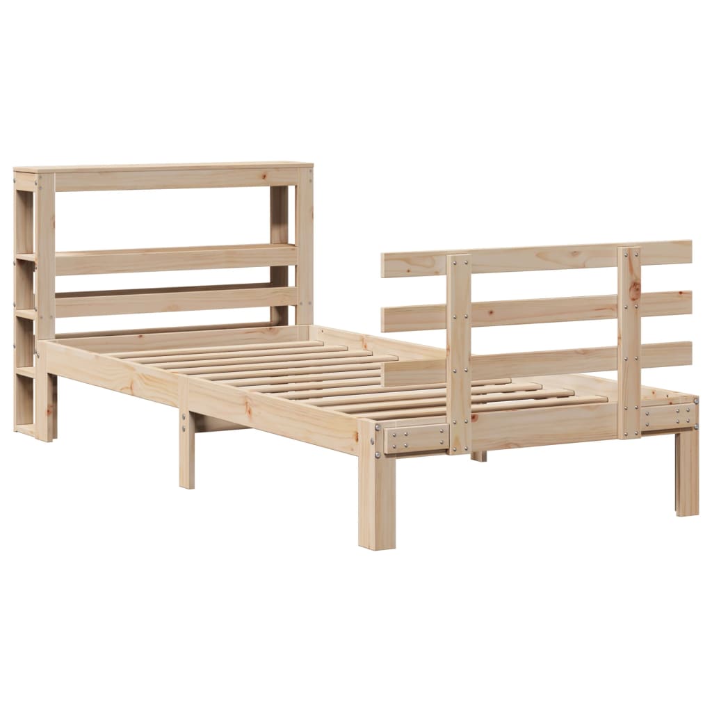 Bed Frame with Headboard without Mattress 90x190 cm Single