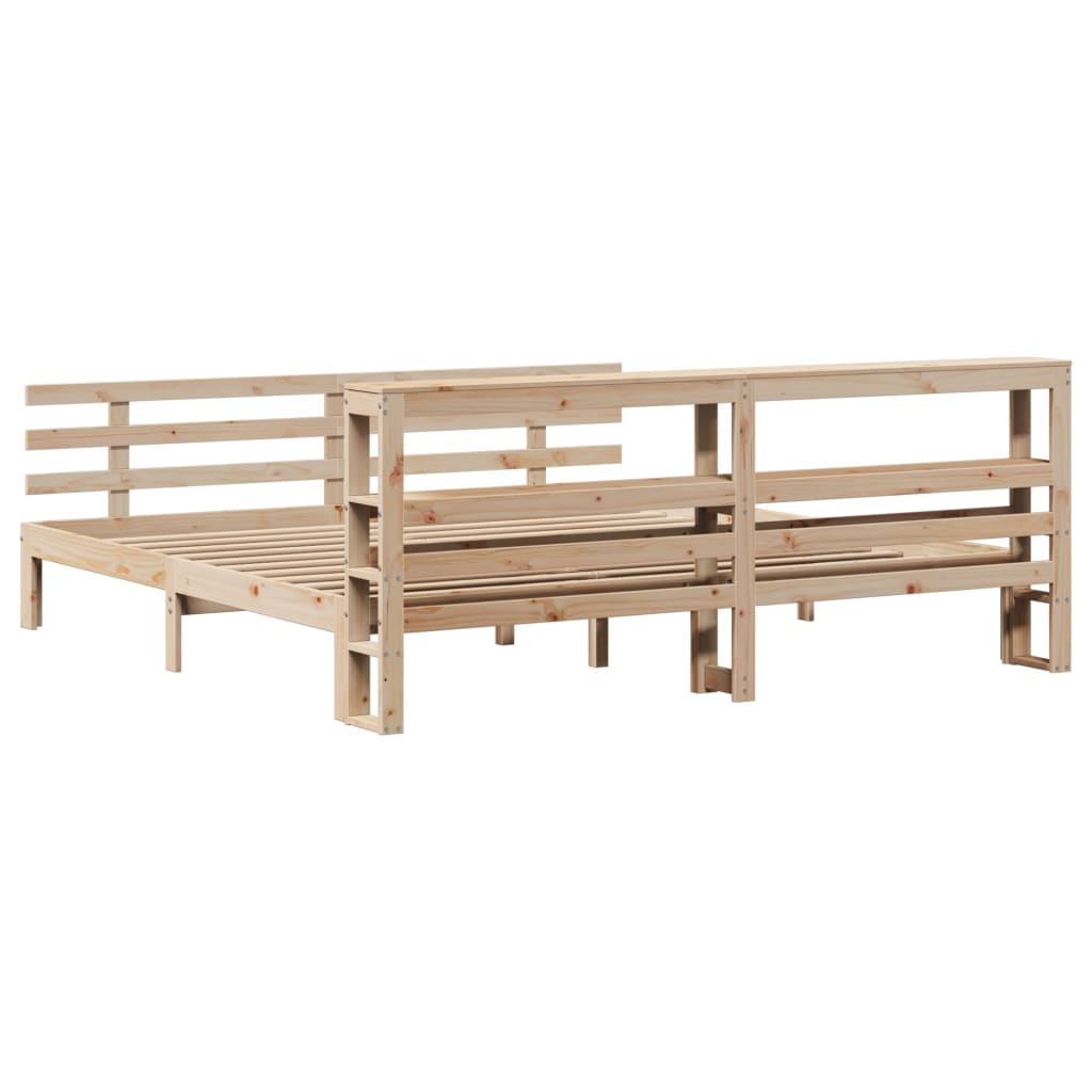 Bed Frame with Headboard without Mattress 200x200 cm