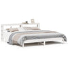 Bed Frame without Mattress White 200x200 cm Solid Wood Pine