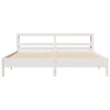 Bed Frame without Mattress White 200x200 cm Solid Wood Pine