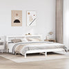 Bed Frame without Mattress White 200x200 cm Solid Wood Pine