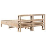 Bed Frame with Headboard 160x200 cm Solid Wood Pine