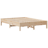 Bed Frame with Headboard 160x200 cm Solid Wood Pine