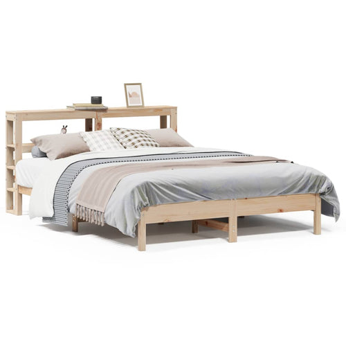 Bed Frame with Headboard 160x200 cm Solid Wood Pine