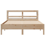 Bed Frame with Headboard 140x200 cm Solid Wood Pine