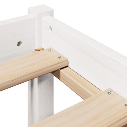 Bed Frame without Mattress White 120x200 cm Solid Wood Pine