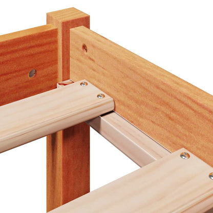 Bed Frame without Mattress Wax Brown 120x200 cm Solid Wood Pine