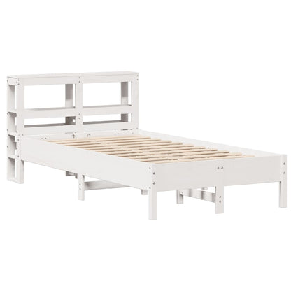 Bed Frame without Mattress White 120x190 cm Small Double Solid Wood Pine