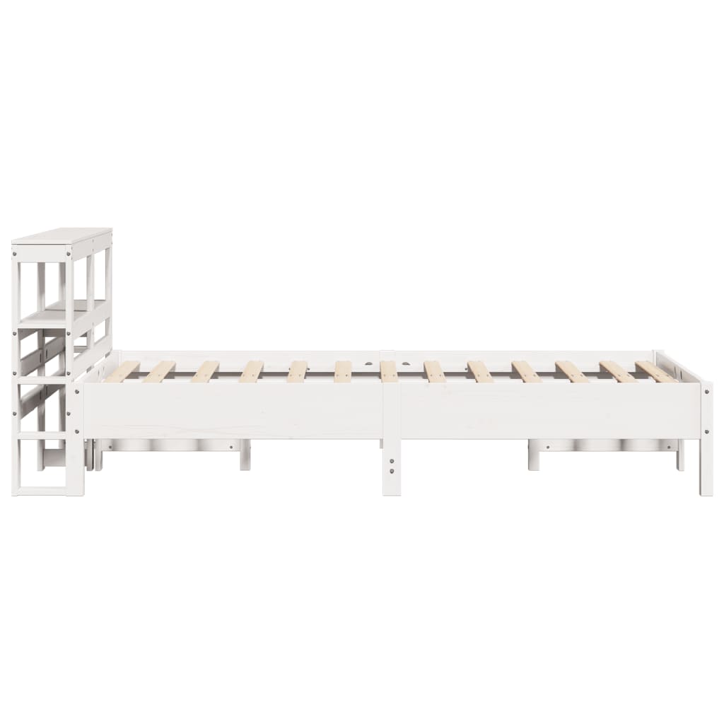 Bed Frame without Mattress White 120x190 cm Small Double Solid Wood Pine