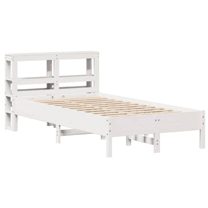 Bed Frame without Mattress White 90x190 cm Single Solid Wood Pine