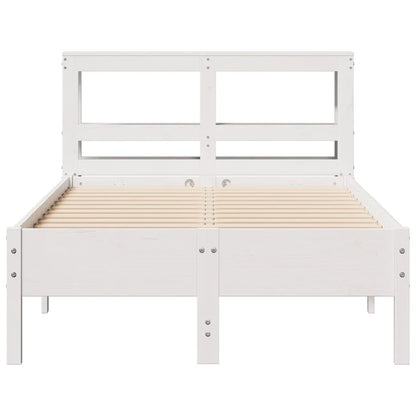 Bed Frame without Mattress White 90x190 cm Single Solid Wood Pine