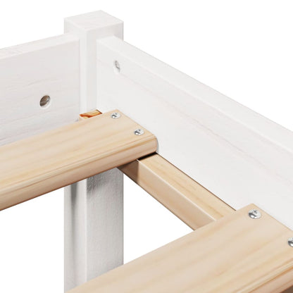 Bed Frame without Mattress White 75x190 cm Small Single Solid Wood Pine