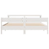 Bed Frame without Mattress White 200x200 cm Solid Wood Pine