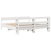 Bed Frame without Mattress White 200x200 cm Solid Wood Pine