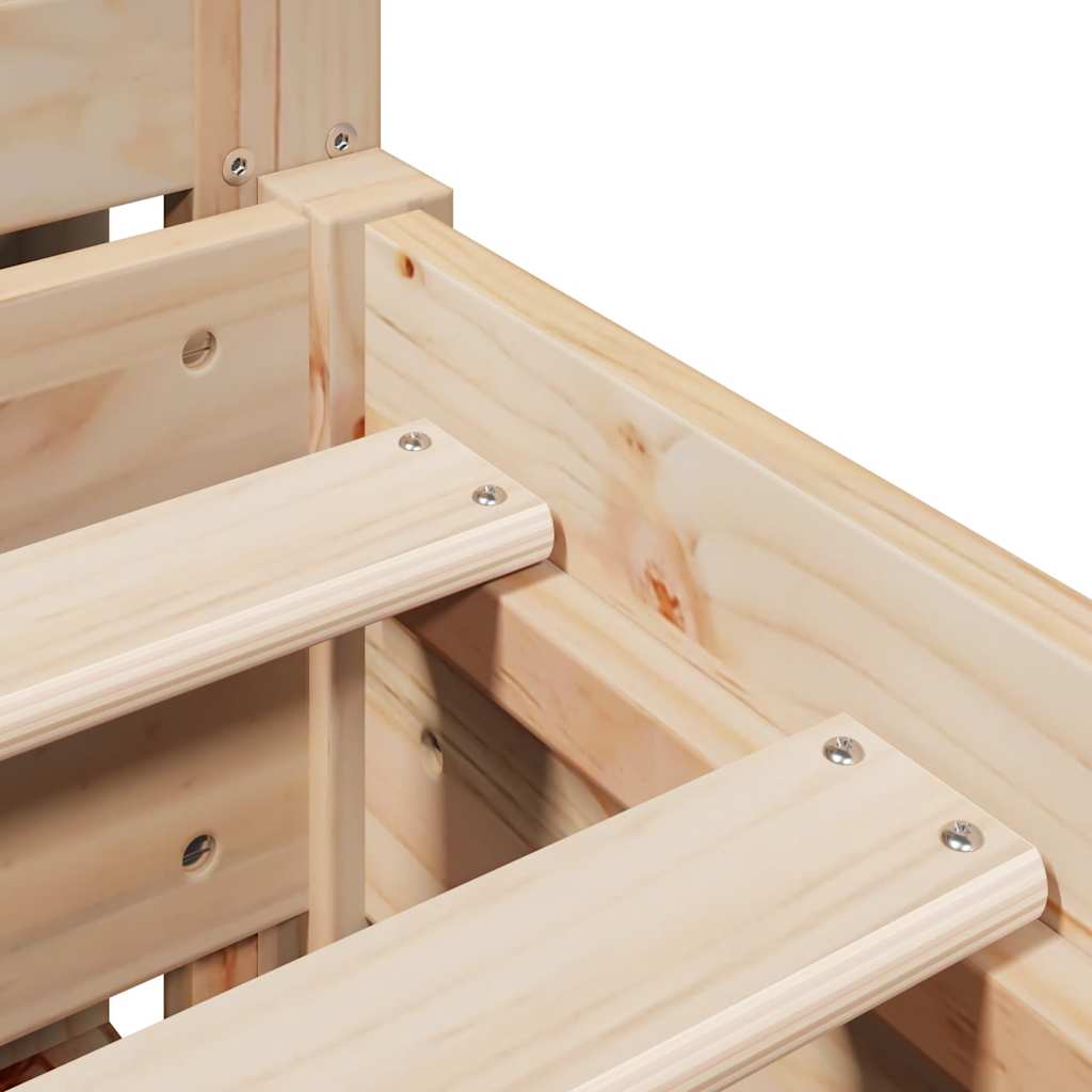 Bed Frame without Mattress 150x200 cm King Size Solid Wood Pine